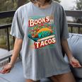 Books Are Just Word Tacos Shirt Book Shirts Reader Women's Comfort Colors T-Shirt Gray