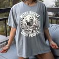 More Books Less People Introvert Skeleton Reading Women's Comfort Colors T-Shirt Gray