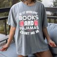 Books Pajamas Read Reading Book Librarian Women Girls Women's Comfort Colors T-Shirt Gray