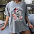 I Like My Books Spicy And My Coffee ICY Skeleton Women Women's Comfort Colors T-Shirt Gray