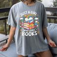 Bookworm Just A Girl Who Loves Books Women's Comfort Colors T-Shirt Gray