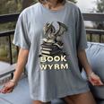 Bookwyrm Dragon Fantasy Bookish Fairytale Book Lover Women's Comfort Colors T-Shirt Gray Bookwyrm Dragon Fantasy Bookish Fairytale Book Lover Women's Comfort Colors T-Shirt Gray