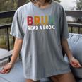 Bruh Read a Book Women's Comfort Colors T-Shirt Gray