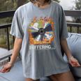 Buffering Glitched CD On Fire 2000s Nostalgia Women's Comfort Colors T-Shirt Gray
