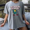 Cant Hear You Im Gaming Introvert Gamer Antisocial Raglan Baseball Tee Women's Comfort Colors T-Shirt Gray