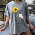 Caring Memory Elephant Sunflower Alzheimer Women's Comfort Colors T-Shirt Gray