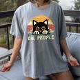 Cat Eww People Introvert Meme Women Men Kids Women's Comfort Colors T-Shirt Gray