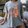 Cats Reading Books Librarian Library Readers Women's Comfort Colors T-Shirt Gray