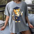 Cheetah Graduation Cute Kindergarten Elementary High School Women's Comfort Colors T-Shirt Gray