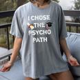 I Chose Psycho Path Psychology Major Graduation Shirt Women's Comfort Colors T-Shirt Gray