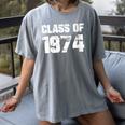 Class Of 1974 High School College Graduation Reunion Women's Comfort Colors T-Shirt Gray
