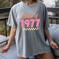 Class Of 1977 School Graduation Meetup Reunion Women's Comfort Colors T-Shirt Gray