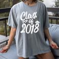 Class Of 2018 Graduation Cap Trendy Cute Women's Comfort Colors T-Shirt Gray