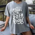 Class Of 2018 Rocks Seniors Graduation 2018 Women's Comfort Colors T-Shirt Gray