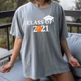 Class Of 2021 Graduation Him Her Basketball Pullover Women's Comfort Colors T-Shirt Gray