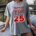 Class Of 2025 Senior 2025 Graduation Red Raglan Baseball Tee Women's Comfort Colors T-Shirt Gray