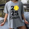 Class Of 2025 Softball Senior Graduation Graduate Women Women's Comfort Colors T-Shirt Gray