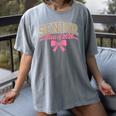 Class Of 2026 Pink Coquette Bow Senior Graduation Women's Comfort Colors T-Shirt Gray