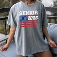 Class Of 2026 Senior Back To School American Flag Graduation Women's Comfort Colors T-Shirt Gray