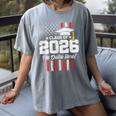Class Of 2026 Senior Graduation American Flag Senior 2026 Women's Comfort Colors T-Shirt Gray