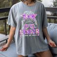 Class Of 2027 Senior Coquette Bow Messy Hair 26 Graduation Women's Comfort Colors T-Shirt Gray
