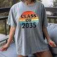 Class Of 2035 Senior Graduate Retro Graduation Women's Comfort Colors T-Shirt Gray