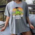 Class Of Dinosaur Apparel 2024 Graduation Graduate Dino Boy Women's Comfort Colors T-Shirt Gray