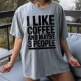 I Like Coffee & May Be 3 People Coffee Lover Introvert Women's Comfort Colors T-Shirt Gray I Like Coffee & May Be 3 People Coffee Lover Introvert Women's Comfort Colors T-Shirt Gray