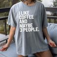 I Like Coffee Introvert Coffee Lovers Sarcastic Humor Women's Comfort Colors T-Shirt Gray