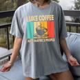 I Like Coffee And Maybe 3 People Introvert Anti-Social Women's Comfort Colors T-Shirt Gray