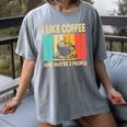 I Like Coffee And Maybe 3 People Introvert Anti-Social Women's Comfort Colors T-Shirt Gray