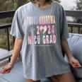 Colorful Proud Grandma 2024 NICU Graduate Baby Graduation Women's Comfort Colors T-Shirt Gray
