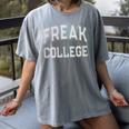 Crazy Antisocial FREAK COLLEGE Introvert Don't Call Me Women's Comfort Colors T-Shirt Gray