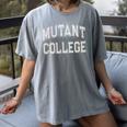 Crazy Stay Away From Me MUTANT COLLEGE Introvert AntiSocial Women's Comfort Colors T-Shirt Gray