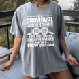 Criminal Justice Degree Graduation Criminal Justice Student Women's Comfort Colors T-Shirt Gray