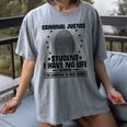 Criminal Justice School Degree Graduation Day Student Women's Comfort Colors T-Shirt Gray