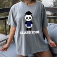 Cute Graduation Panda Class 2018 Women's Comfort Colors T-Shirt Gray