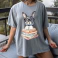 Cute Reading Bunny With Glasses Books Reader Book Bookworm Women's Comfort Colors T-Shirt Gray Cute Reading Bunny With Glasses Books Reader Book Bookworm Women's Comfort Colors T-Shirt Gray
