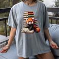 Cute Red Panda Reading Book Animal Bookworm Women's Comfort Colors T-Shirt Gray