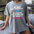 My Dad My Angel In Heaven In Loving Memory Of My Dad Women's Comfort Colors T-Shirt Gray