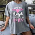 Dad Angel I Was His Angel Now He's Mine In Memory Of Dad Women's Comfort Colors T-Shirt Gray Dad Angel I Was His Angel Now He's Mine In Memory Of Dad Women's Comfort Colors T-Shirt Gray