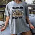 Digging My Escape Route Armadillo Introvert Humor Women's Comfort Colors T-Shirt Gray Digging My Escape Route Armadillo Introvert Humor Women's Comfort Colors T-Shirt Gray