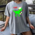 Dinosaur Rawr Diploma Grad Graduate Graduation Women's Comfort Colors T-Shirt Gray