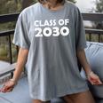 Distressed Graduation Class Of 2030 Women's Comfort Colors T-Shirt Gray