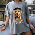 Dog Class Of 2024 Graduation Senior 2024 Men Women Girls Kids Women's Comfort Colors T-Shirt Gray
