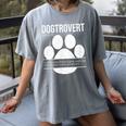 Dogtrovert Definition Introvert Dog Lover For Men Women Girls Kids Women's Comfort Colors T-Shirt Gray