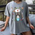 Donkey Nurse RN ER Nursing School Graduation Women's Comfort Colors T-Shirt Gray