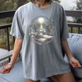Duck Reading Book Full Moon Lake Scenery Women's Comfort Colors T-Shirt Gray