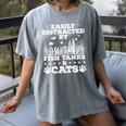 Easily Distracted By Fish Tanks And Cats Lover Introvert Women's Comfort Colors T-Shirt Gray