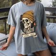 Elder Emo Skeleton Beanie Nostalgia Scene Aesthetic Women's Comfort Colors T-Shirt Gray Elder Emo Skeleton Beanie Nostalgia Scene Aesthetic Women's Comfort Colors T-Shirt Gray